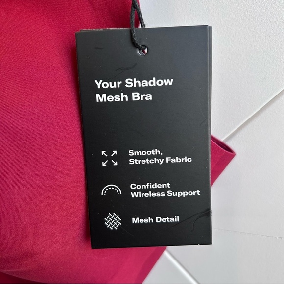 Knix Your Shadow Mesh Bra in Red Velvet. Size XL+ (38D/DD) - Picture 3 of 7